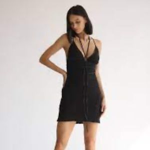 NEW Studio Tia Medium/Large Black Gaia Mini Dress